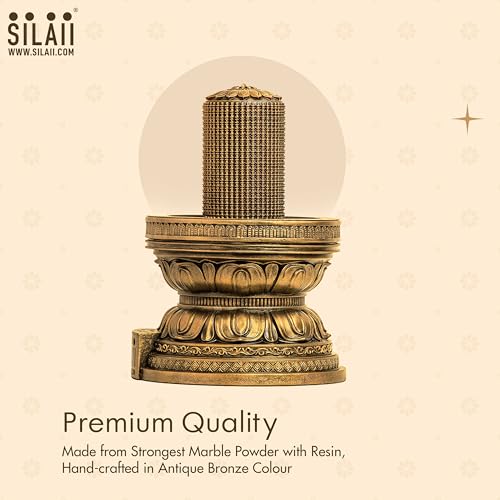 Image of SILAIII 1008 Shiva Lingam Idol 9 Inch | Siva Lingam for Pooja | Shivling Sculpture for Home Temple & Spiritual Gift