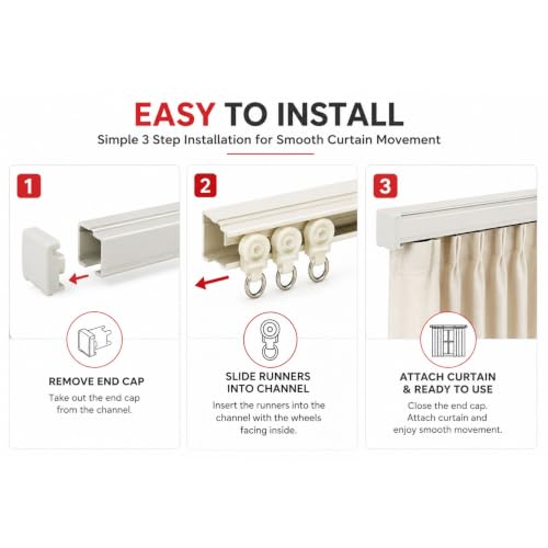 Image of FAPBADRI Jumbo Runners Sliders for M Track Curtain Channel | Heavy Duty Double Wheel Gliders | Color - Ivory | Pack of 50 Pieces
