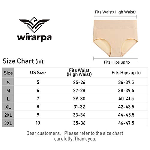 Image of wirarpa Women's Modal Underwear Soft High Waist Briefs Ladies Panties 4 Pack (Regular & Plus Size)