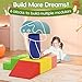 TOLEAD Large Baby Climbing Blocks – 6 Pcs Climbing Toys for Toddlers - Ultra High Density Soft Foam Play Gym Equipment Easy Wash for Indoor Nursery, Classic (Classic, 6-Piece)