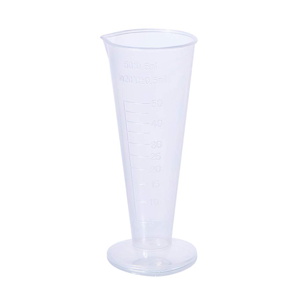 Othmro 50ml Measuring Cup Plastic, 1pc Conical Measuring Jugs Transparent Graduated Beaker for Baking Cooking Lab Measure Tool