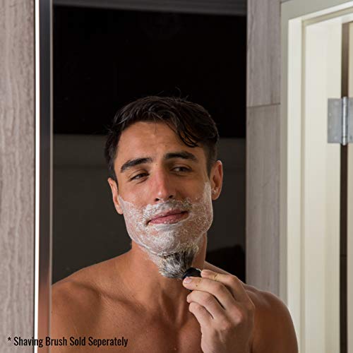 Shaving Soap - Traditional 100% Natural Cedar Spice Shave Soap - Long Lasting 3.7 oz for Rich & Thick Lather Shaving Cream - For All Skin Types - Made with Shea Butter & Cinnamon Leaf Oil