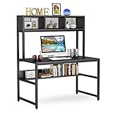 Tribesigns Computer Desk with Shelf and Hutch, Modern Home Office Desk with Bookshelves Writing Desk...