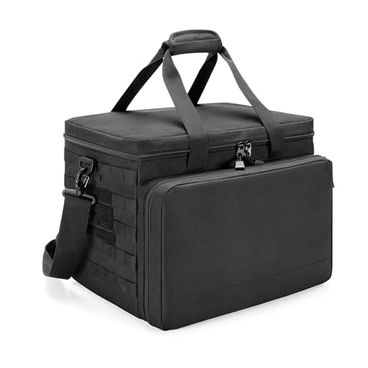 Trunab Range Bag polisväska taktisk väska, molle arrangör bil framsäte arrangör lämplig för passagerarsäte, resväska militär med laptopfack 15,6 tum, mugghållare