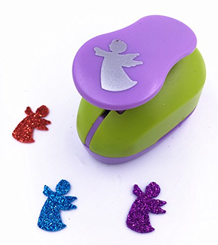 TECH-P® Creative Life Shape Size 2CM-2.5CM Multi-Pattern Hand Press Album Cards Paper Craft Punch,Card Scrapbooking Engraving Kid Cut DIY Handmade Hole Puncher. (Angel)