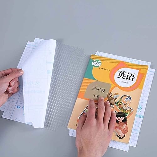 Image of Khasala Brothers [ 30 Pcs- 3 Different Sizes - 10 Each] Transparent Sticker Book Cover Film Binding Cover Waterproof Self Adhesive Book Cover for School Office (30 Pcs)