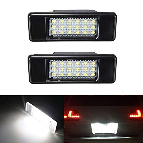 GOFORJUMP 2pcs luz blanca de la placa posterior del coche del LED para P/eugeot 106 1007 207 307 308 3008 406 407 508 806 CITROEN C2 C3 C4 C5 C6 C6 DS3