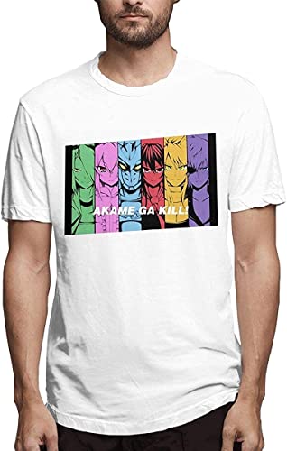 Photo de LILI956677 Akame GA Kill Leone Lubbock Short-Sleeve Cotton T-Shirt for Men T-Shirts à Manches Courtes(Medium)