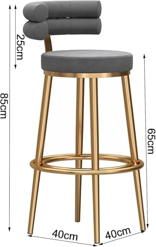 Tabourets de bar confortables avec dossier pour repas sur îlot central