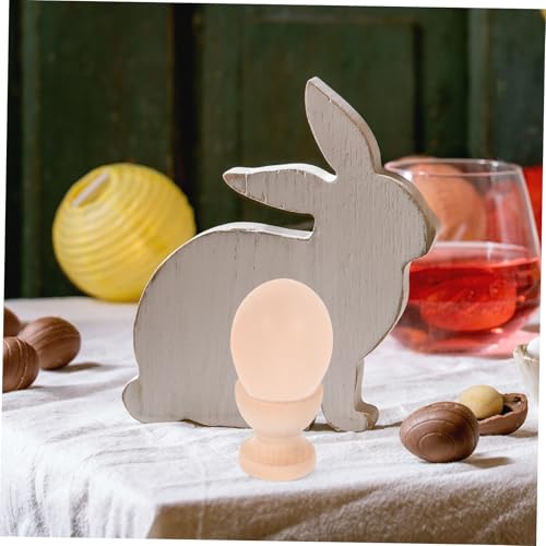 OHPHCALL 6stücke Teiliges Set Aus Holz Eierbecher Für Ostern Kreative Eierhalter Für Unbemalt Für Bastelprojekte Und Festliche Anlässe – Bild 5
