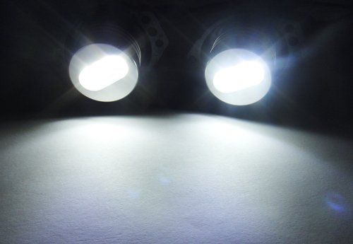 RZG Lot de 2 phares LED Angel Eyes, anneau halogène, éclairage de jour DRL Canbus, blanc, compatibles avec E90, E91, Série 3
