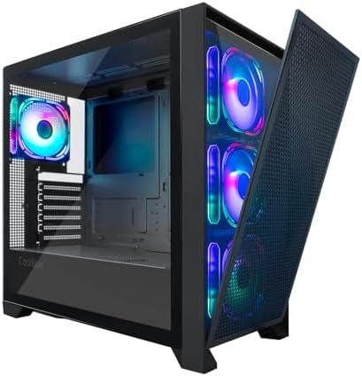 CoolBox Caja de Ordenador Gaming ATX GE2000 DualView con Doble Fr...