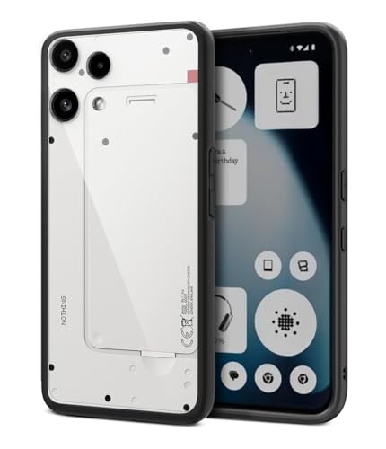Image of KAPAVER Essential Back Cover Case Compatible with Nothing Phone 3a Lite (PC+TPU) (Nothing Phone 3a Lite - Black)