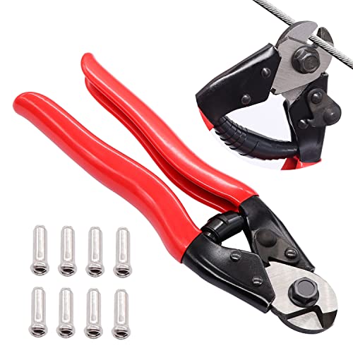 weideer Bike Cable Cutter Heavy Duty Stainless Steel Wire Rope Cutter Up to 5/32' Aircraft Steel...
