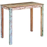 Los muebles hechos de madera reciclada tiene las características de diferentes maderas como teca, madera de mango y acacia