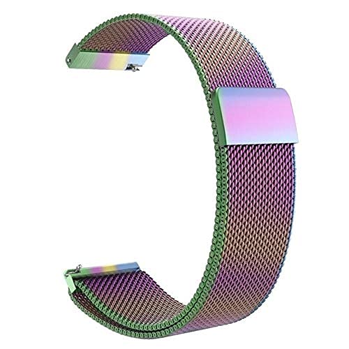 Bracelet montre 22mm acier inoxydable en maille métallique haut de gamme pour montre connectée