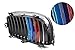 TOPGRIL M-Colored Stripe Grille Insert Trims M Sport Grille Insert Trim For 2014-2019 BMW F32 F33 F36 4 Series 420i 428i 435i 430i 440i Center Kidney Grill Stripes (9 Beams ONLY)
