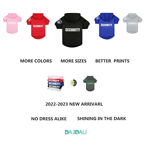 Dog Security Hoodie With Glow-In-The-Dark Prints Dajidali Dog Clothes Apparel Winter Sweatshirt Warm Sweater Jacket Coat Hoodie For Small Medium Large Dog Cat #TOP2