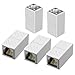 Ethernet RJ45 Adapter - Shielded in-Line Coupler for Cat7/Cat6/Cat5e/cat5 Ethernet Cable Extender Connector - Female to Female, White - 5 Pack