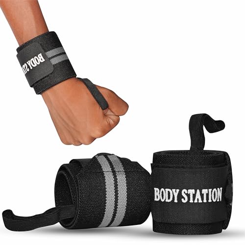 Image of Pro Weightlifting Wrist Wraps with Thumb Loop | Adjustable Gym Wrist Support for Men & Women - Powerlifting, Crossfit, Strength Training & Pain Relief