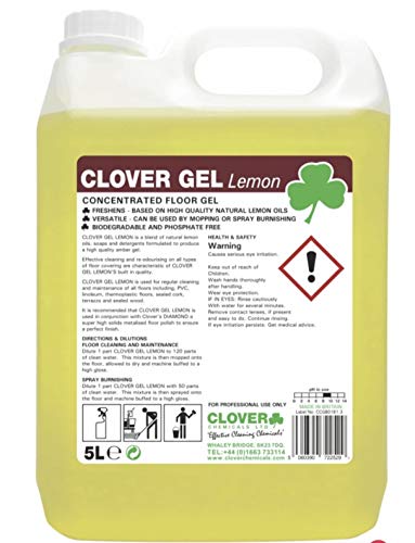 Clover Chemicals 107 Clover Gel Lemon Floor Gel, 5 L