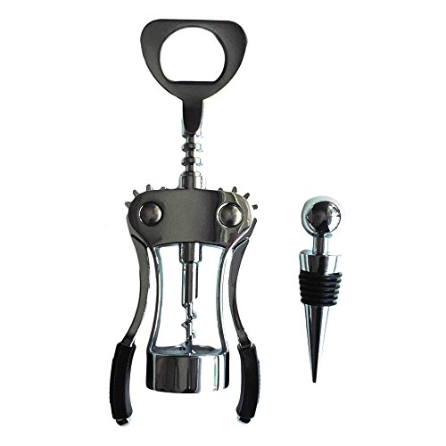 Wing Premium Corkscrew Wine Bottle Cork Opener used by Waiter's Professionals all-in-one with Bonus Set Wine Bottle Stopper for Wine Enthusiast Waiters and Bartenders - Best Wine Opener