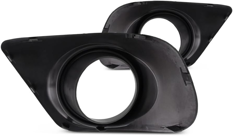 KarParts360 For Dodge Journey 2011-2019 Fog Light Trim Driver and Passenger Side | Pair | Front | Textured Black | w/Fascia | Type 2 | Replacement For CH1038148, CH1039148 | 68088687AB, 68088686AB