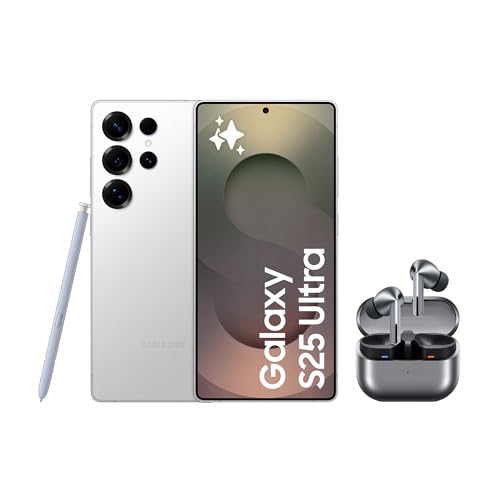 SAMSUNG Galaxy S25 Ultra 256GB Titanio Plata + Galaxy Buds3 Pro   Móvil con IA, Galaxy AI, Dual SIM con Auriculares inalámbricos
