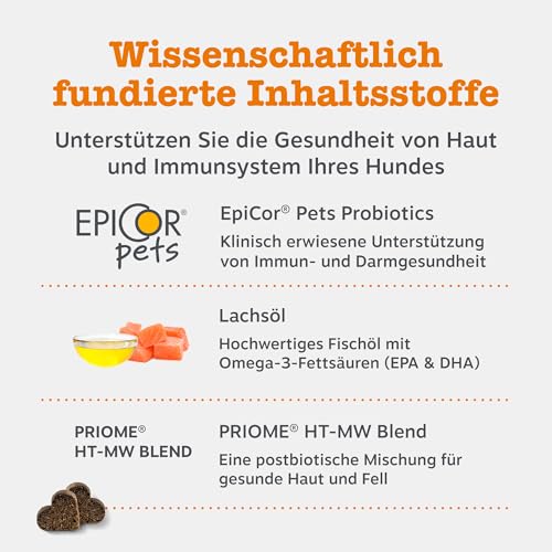 Zesty Paws Juckreizlinderung für Hunde | Empfindliche Haut | Hypoallergene Allergielinderung | Anti-Juckreiz & Allergielinderung | Für Hunde, die kratzen, jucken & lecken | Omega-3-Fettsäuren | 90 Stk