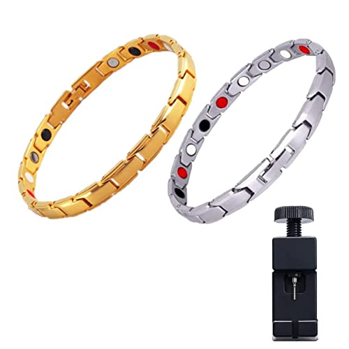 2Stück Imagine Bracelet,Magnetisches Lymph-Entgiftungsarmband,Magnetisches Lymphdrainage-Armband,Lymphdrainage-Armband,Lymph-Entgiftungsarmband,Modische,Exquisite Energie-Gesundheitsarmbänder Cover