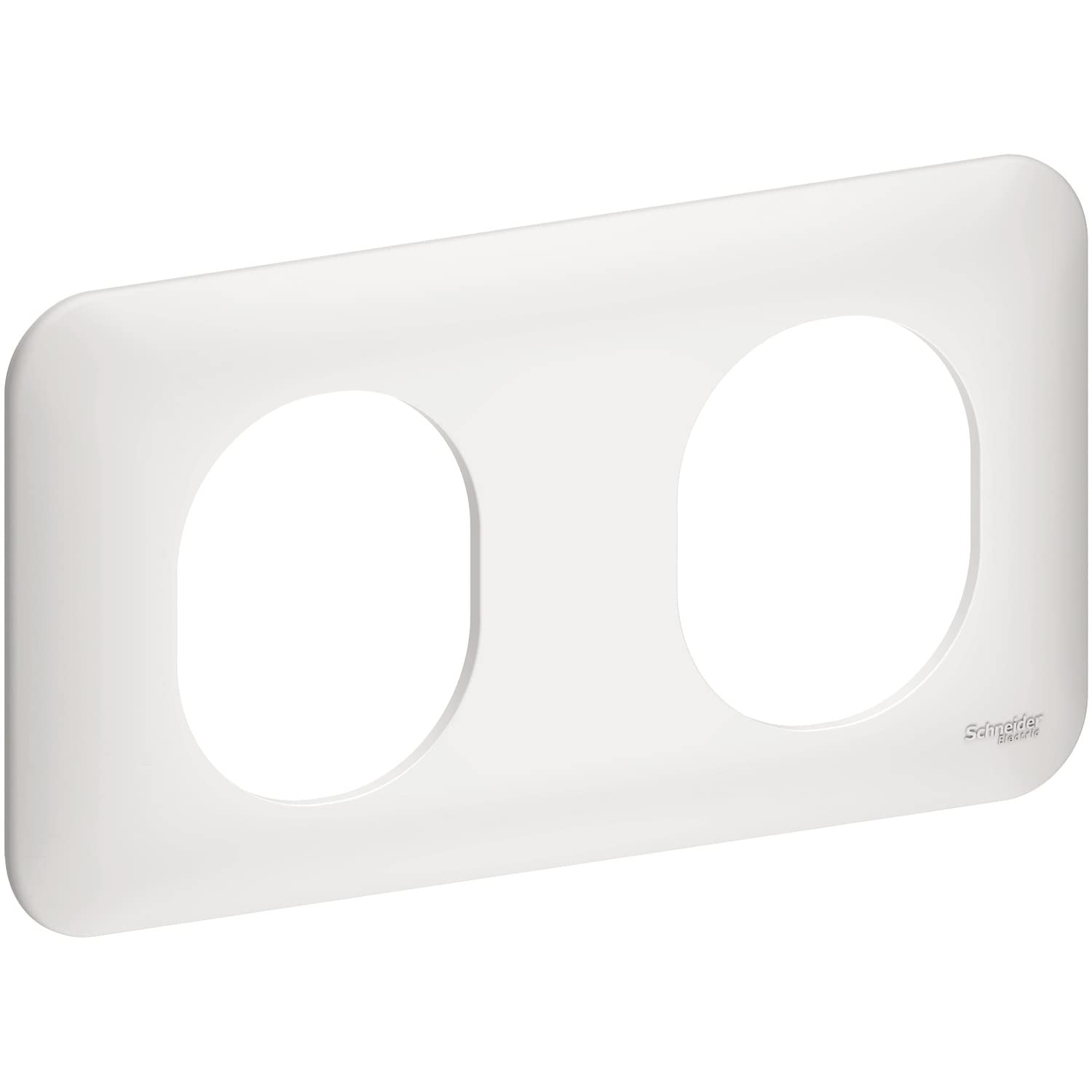 Ovalis plaque de finition 3 postes horizontal