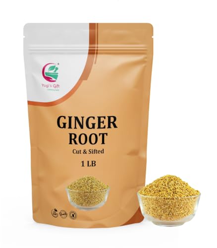 Dried Ginger Root 1 LB (16 Oz)| Cut and Sifted Dried Ginger Pieces | As Spicy as Fresh Ginger | Flavourful Indian Spice |100% Pure and Natural For Making Flavourful Tea | By Yogi's Gift®