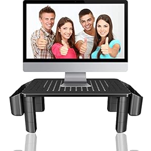 Pholiten Verstellbarer Monitorständer mit Stauraum