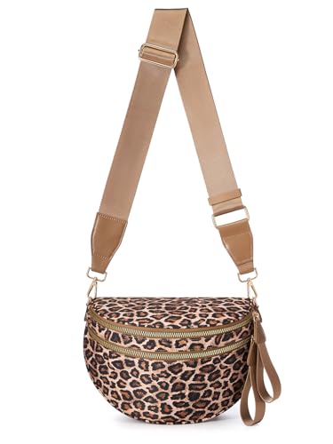 Image of Black and White Checkered Crossbody Bag Bum Bag for Women,Spacious Checkered Purse Fanny Packs Belt Bag