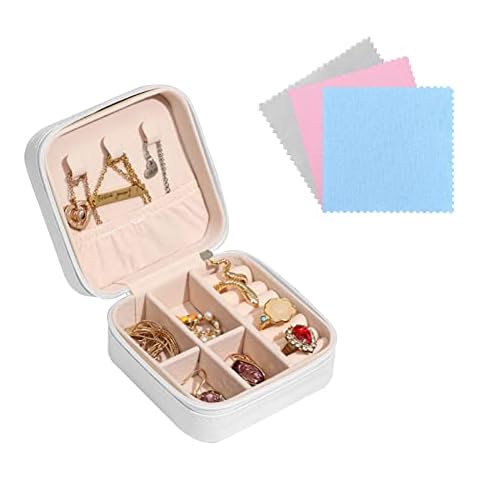 FuninCrea Caja de Joyería de Cuero PU Cover