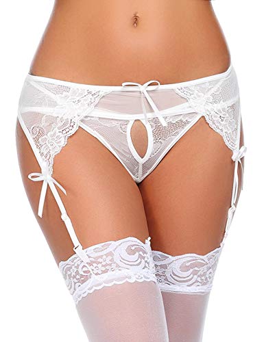 Meaneor Frauen Perspektive Strapshalter Strapse Dessous Oberschenkel Highs Strumpfgürtel Hosenträger Gürtel Weiß S Cover
