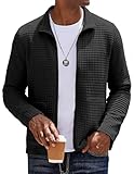 COOFANDY Jackets for Men Casual Full Zip Jackets Stand Collar Jacket Fashion Fall Coat