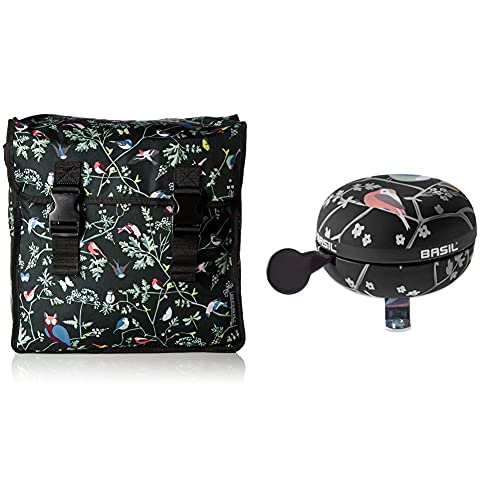 Sacoche vélo femme Basil Wanderlust finition charcoal durable et sa sonnette haut de gamme
