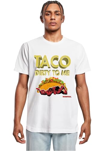T-shirt Deadpool Taco Homme Merchcode Mc992 en coton noir