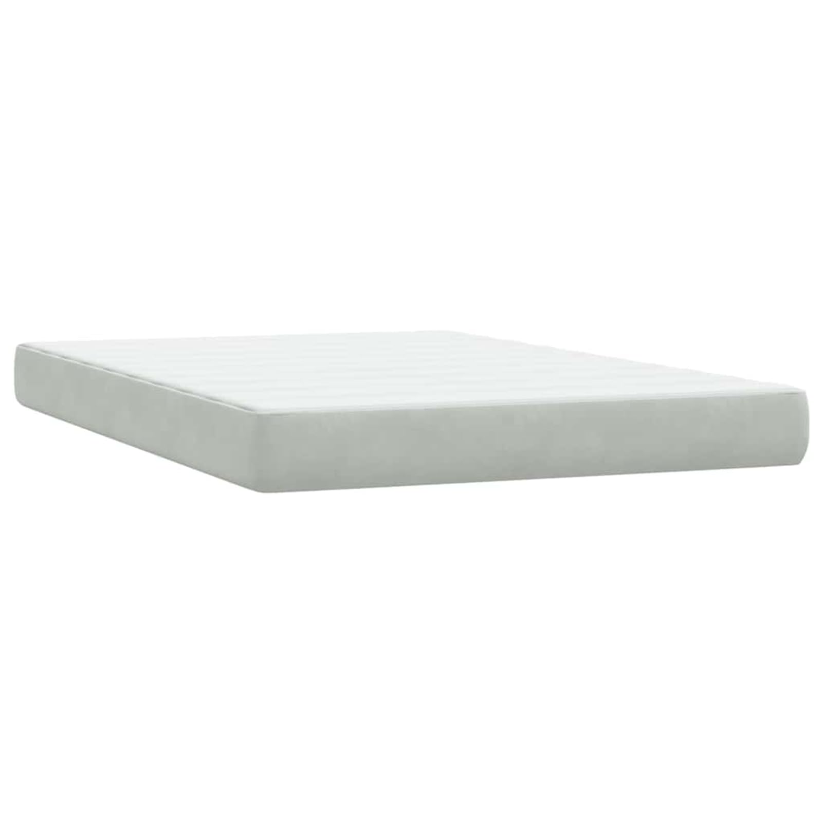 ATOMSTACK MAKER Letto a molle, 160 x 220 cm, con materasso a molle insacchettate, testiera in velluto regolabile in altezza (grigio chiaro), coprimaterasso traspirante e rete a doghe, comodo, di