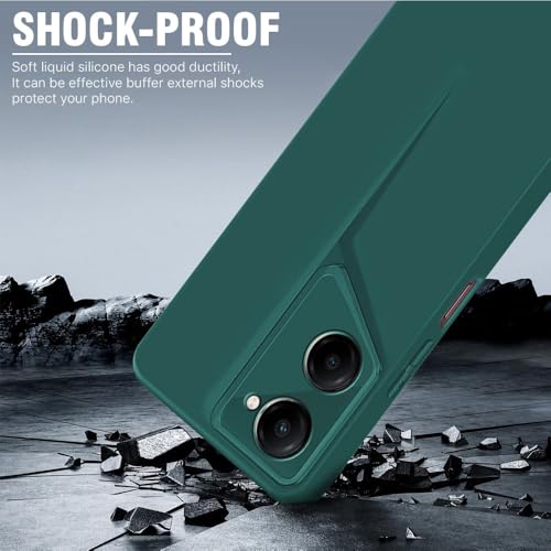 Image of WOW IMAGINE Slim Back Cover for iQOO Z9 Lite | Vivo T3 Lite 5G | Y18t | Y18 | Y18e | Y03 | Y28s | Blade Series Ultra Thin Case | Camera Protection | Soft Matte Silicone Flexible Mobile Case - Green