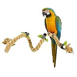Shaersu Corde À Oiseaux | Jeu De Mastication Et Dentition | Perche de Calopsitte | Perruche Calopsitte Inséparable, Santé Gencives, Contre Ennui Stress, Jeu Muscles Jambes, Accessoires Cage