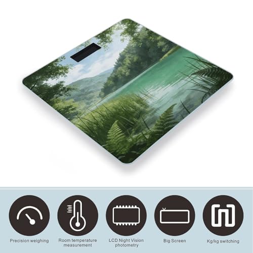 Báscula Digital VstaDank con vidrio templado y pantalla LCD miniatura 3