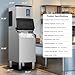 Commercial Ice Maker 650 LBS/24h with 350 LBS Storage Bin, 234 Ice Cubes Ready in 5-15 min, Air Cooled Stainless Steel Ice Maker, 22 Ice Thicknesses Industrial Ice Machine for Bar/Cafe/Restaurant