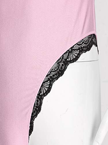 YiZYiF Mens Lace Patchwork Sissy Crossdresser Bodysuit Sexy Jumpsuit Slim Tops Skinny Nightwear3