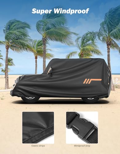 image for Car Cover Compatible with 2-Door Wrangler JK JL TJ YJ CJ7, JOYTUTUS Wa