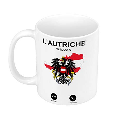 Mug Céramique L'Autriche M'Appelle Drapeau Voyage Culture