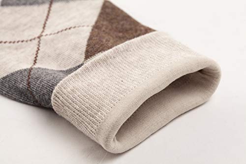 Men’s Argyle Dress Socks, Combed Cotton, Pack of 34