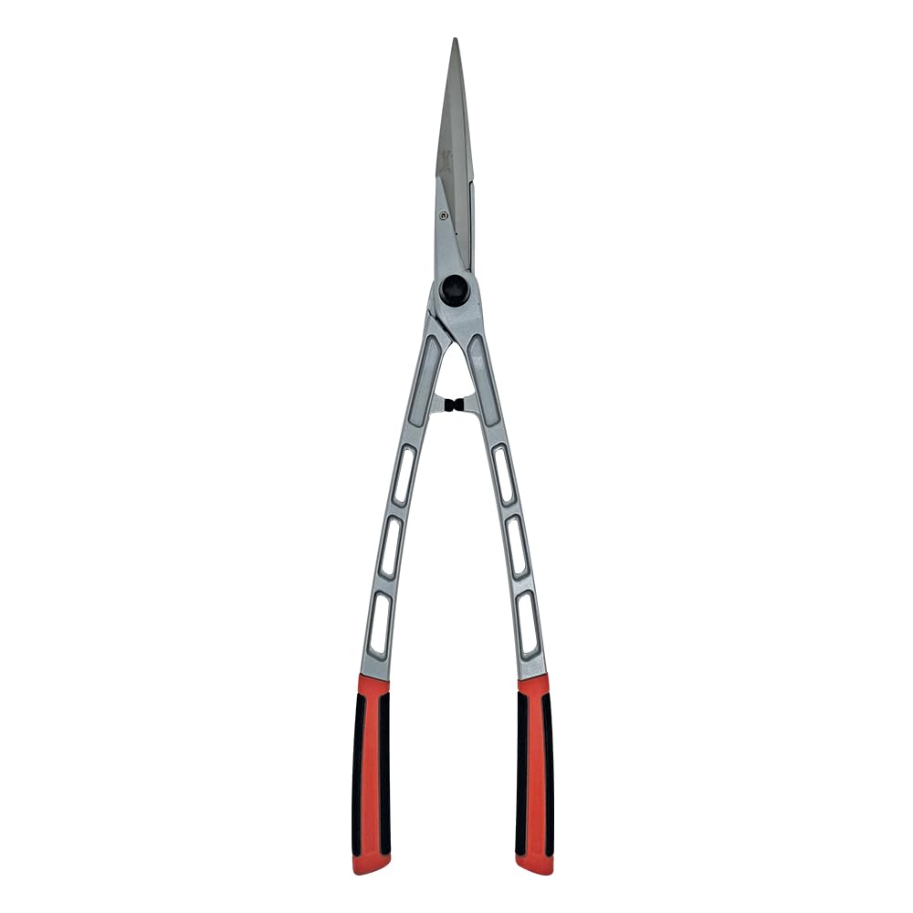 Wilkinson Sword Long Reach Hedge Shears 1111390W, 7-Inch Ultra-Sharp Blades, Lightweight Aluminium Construction, Angled Soft Grip Handles with Rubber Buffers