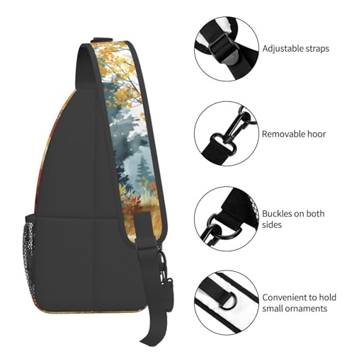 Bolso tipo bandolera patrón árboles para mujeres y hombres miniatura 5